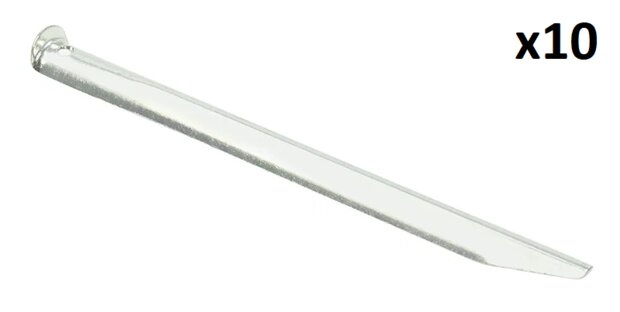 Zelthering 22 cm Aluminium halbrund x10 Stuck