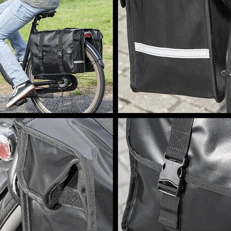 Doppelte Fahrradtasche 40L wasserdicht
