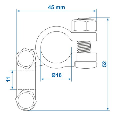 Batterieklemme (-) Standard x5 Stuck