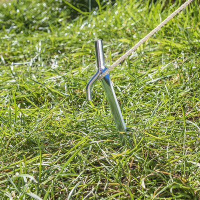 Zelthering 25cm Metall mit Haken x10 stuck