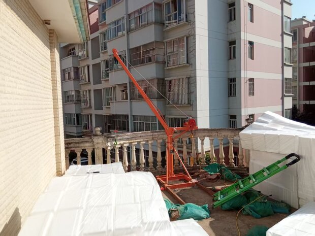 Baukran 500kg 25m elektrisch 230V 360° Drehung