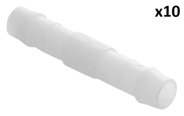 Schlauchtulle gerade 10 mm x10 Stuck