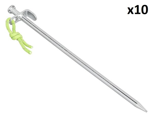 Bodenanker 30 cm aus verzinktem Stahl mit L-Haken Heavy Duty x10 Stuck