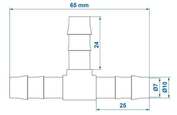 T-Schlauchverbinder 10 mm x10 Stuck
