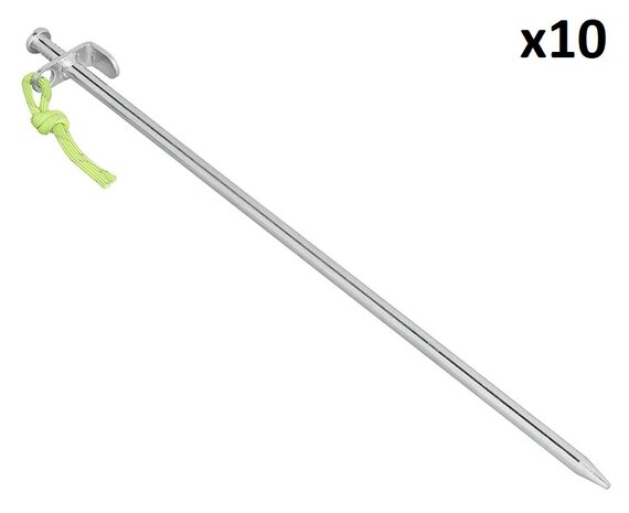 Felsbodenhering 40 cm aus verzinktem Stahl mit L-Haken – 10 Stuck