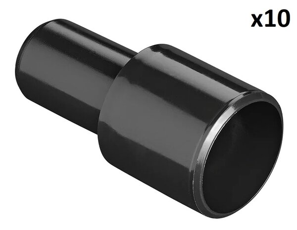 Abflussrohr-Ubergangsstuck dia 28 mm auf dia 19 mm PE schwarz x5 Stuck