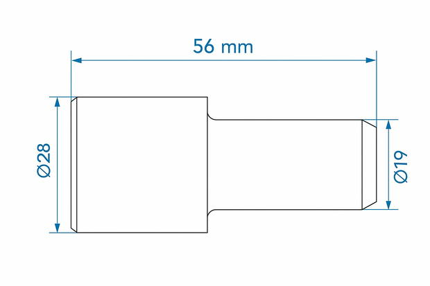 Abflussrohr-Ubergangsstuck dia 28 mm auf dia 19 mm PE schwarz x5 Stuck