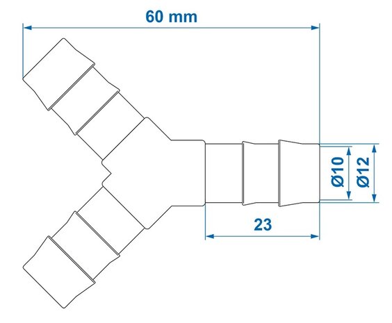 Y-Schlauchverbinder 12 mm x10 Stuck