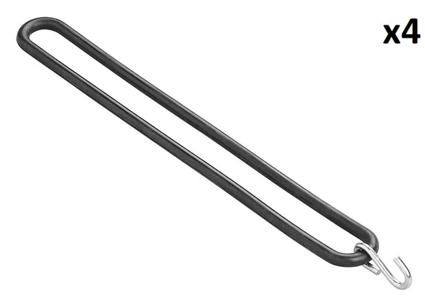 Spannseil 300 mm mit S-Haken x4 Stuck