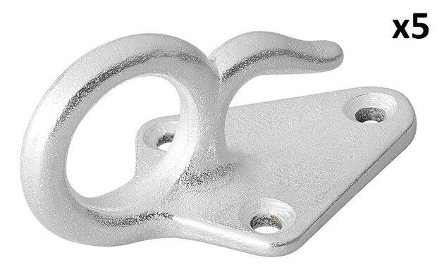 Seilhaken aus Metall mit Ose 70 x 40 mm x5 Stuck