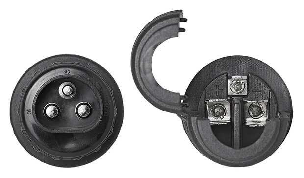 3-poliger Stecker aus PVC