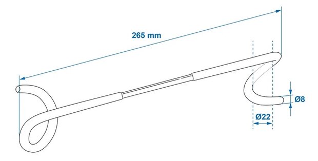 Doppelseitiger Zeltstangen-Aufhangehaken 26,5 cm