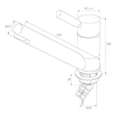 Mischarmatur Keramik Trend E Durchmesser 33 mm Chrom x5 Stuck