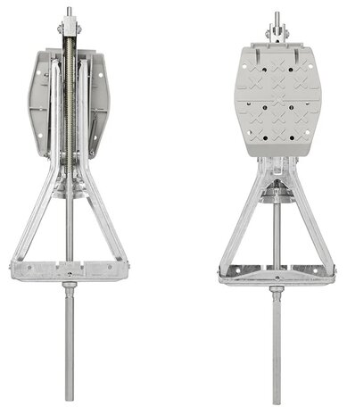 Caravan-Stutzecke 1000 kg 605 x 280 mm H: 470 mm inkl. Stabilisierungsfuß und verlangertem Ausdrehmechanismus