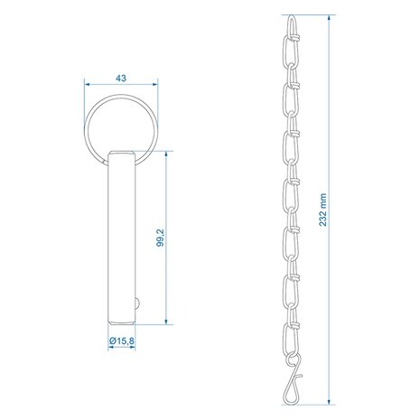 Sicherungsstift mit Kette