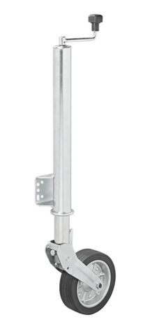 Stutzrad 570/60 mm mit großer Metallfelge und Gummireifen 220 x 65 mm, klappbar 500 kg