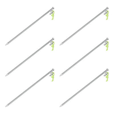 Felsbodenhering 40 cm aus verzinktem Stahl mit P-Haken Heavy Duty – Set mit 6 Stuck