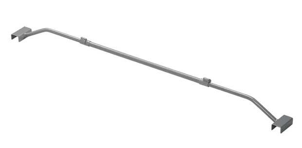 Ausziehbare Abdeckplanenstutze aus Metall 100–155 cm fur Anhangerplane