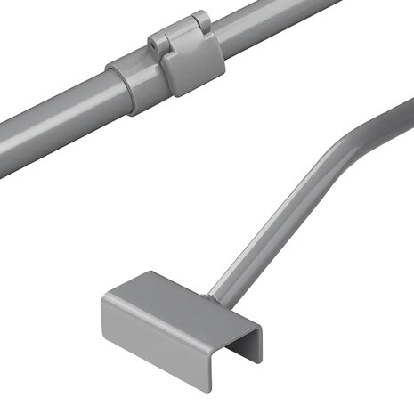 Ausziehbare Abdeckplanenstutze aus Metall 100–155 cm fur Anhangerplane