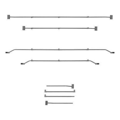 Ausziehbare Abdeckplanenstutze aus Metall 152–220 cm fur Anhangerplane