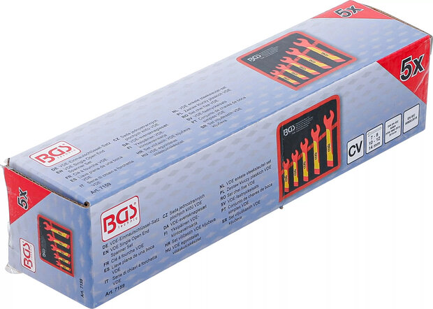 5-teiliges VDE Open End Spanner Set, 7-14 mm