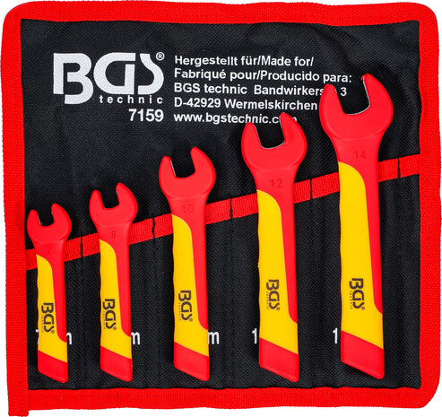 5-teiliges VDE Open End Spanner Set, 7-14 mm