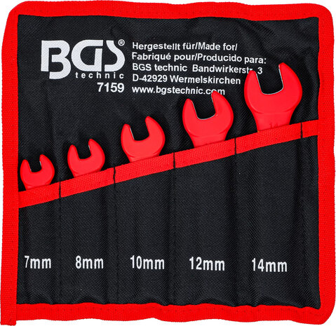 5-teiliges VDE Open End Spanner Set, 7-14 mm
