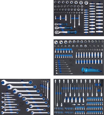 Werkstattwagen 8 Schubladen mit 296 Werkzeugen