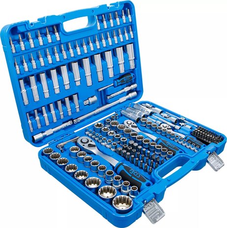 Steckschl&uuml;ssel-Satz Gear Lock Antrieb 6,3 mm (1/4) / 10 mm (3/8) / 12,5 mm (1/2) 192-tlg.