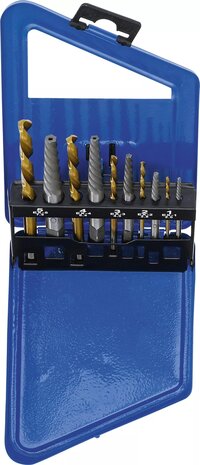 Schraubenausdreher- & Linksbohrer-Satz HSS titan-nitriert 2 - 7,5 mm 10-tlg