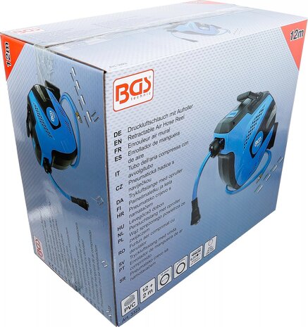 Druckluftschlauch mit Aufroller automatisch 12 m + 2 m