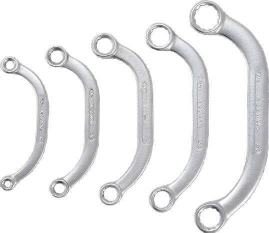 5-teilige Obstruktion Ringschl&uuml;ssel Set, Zoll Gr&ouml;&szlig;en 1/4 - 7/8