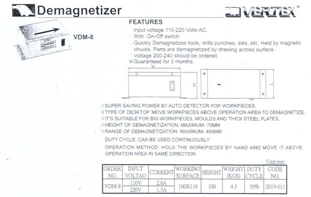 Entmagnetisierer 1,3A