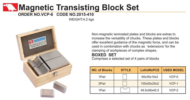 Magnetisches Positionierblock-Set 4-teilig