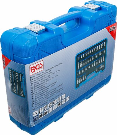 Bit-Einsatz- und Steckschlussel-Einsatz-Satz E-Profil / T-Profil (fur Torx) / T-Profil (fur Torx) mit Bohrung / TP-Profil (fur Torx Plus) 60-tl