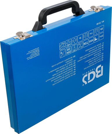 Spiral- und Stufenbohrer-Satz HSS Titan nitriert 1 - 10 mm 231-tlg