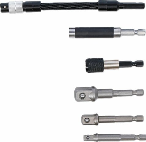 Adapter- und Verlangerungs-Set fur Bohrmaschinen 6-tlg