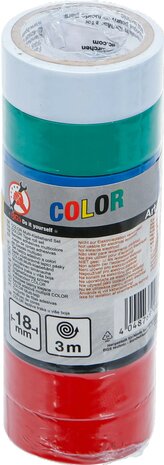 Farbiges Klebeband-Set 18 mm x 3 m, 8-teilig