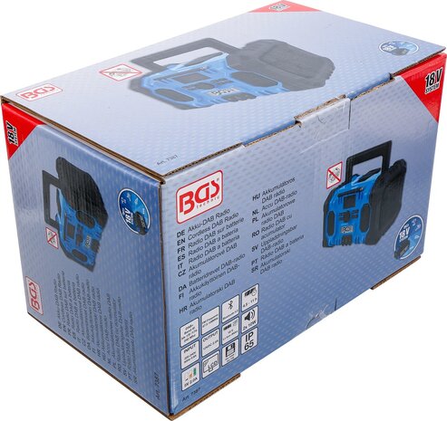 Akku-DAB Radio Hybrid 18 V und 230 V ohne Akku