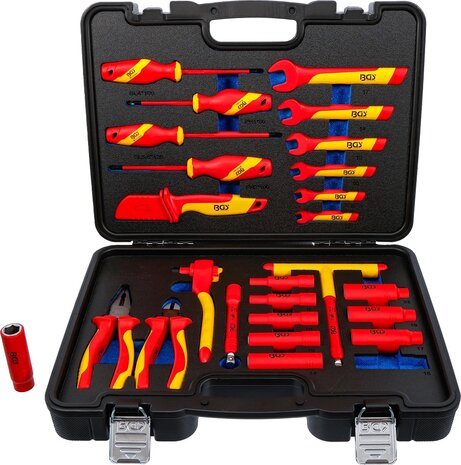 VDE-Steckschlussel-Satz Antrieb Innenvierkant 10 mm (3/8) 25-tlg