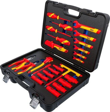 VDE-Steckschlussel-Satz Antrieb Innenvierkant 10 mm (3/8) 25-tlg