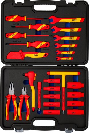 VDE-Steckschlussel-Satz Antrieb Innenvierkant 10 mm (3/8) 25-tlg