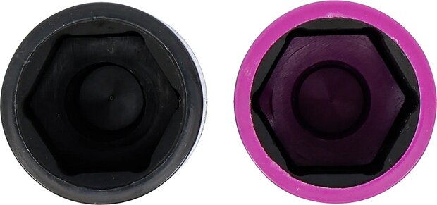 Kraft-Schoneinsatz-Satz Antrieb Innenvierkant 12,5 mm (1/2) 20,5 + 21,5 mm 2-tlg