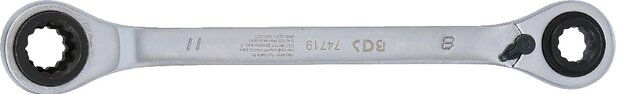 Doppel-Ratschen-Ringschlussel umschaltbar 4-in-1