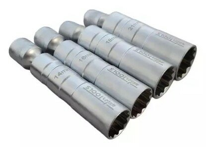 Zundkerzensteckschlusselsatz 3/8 magnetisch flexibel 4-teilig