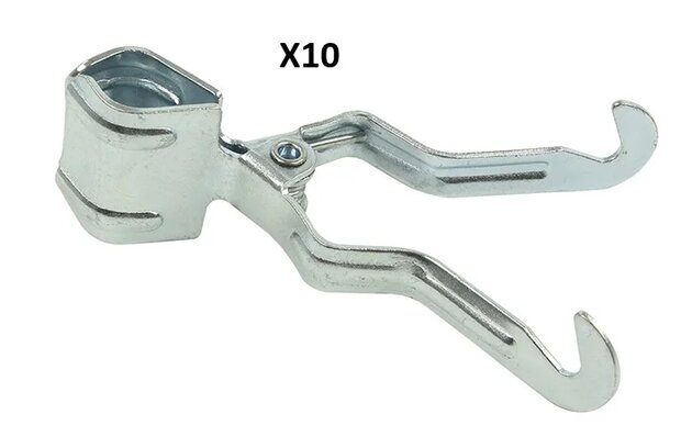 Zeltstangen-Klemmhaken x10 Stuck