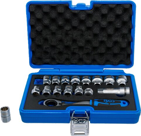 Durchsteck-Steckschlussel-Satz Gear Lock SW 10 - 24 mm 17-tlg