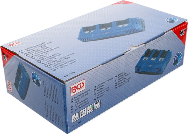 Mehrfach-Ladegerat 3 x 2,5 A 18 V