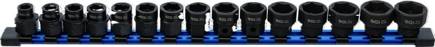 Kraft-Steckschlussel-Einsatz-Satz Sechskant extra flach Antrieb Innenvierkant (1/2) SW 10 -24 mm 15-tlg