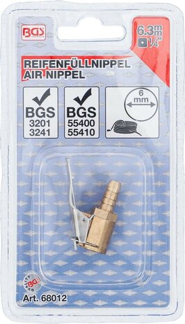 Reifenf&uuml;llnippel 6,3 mm (1/4)